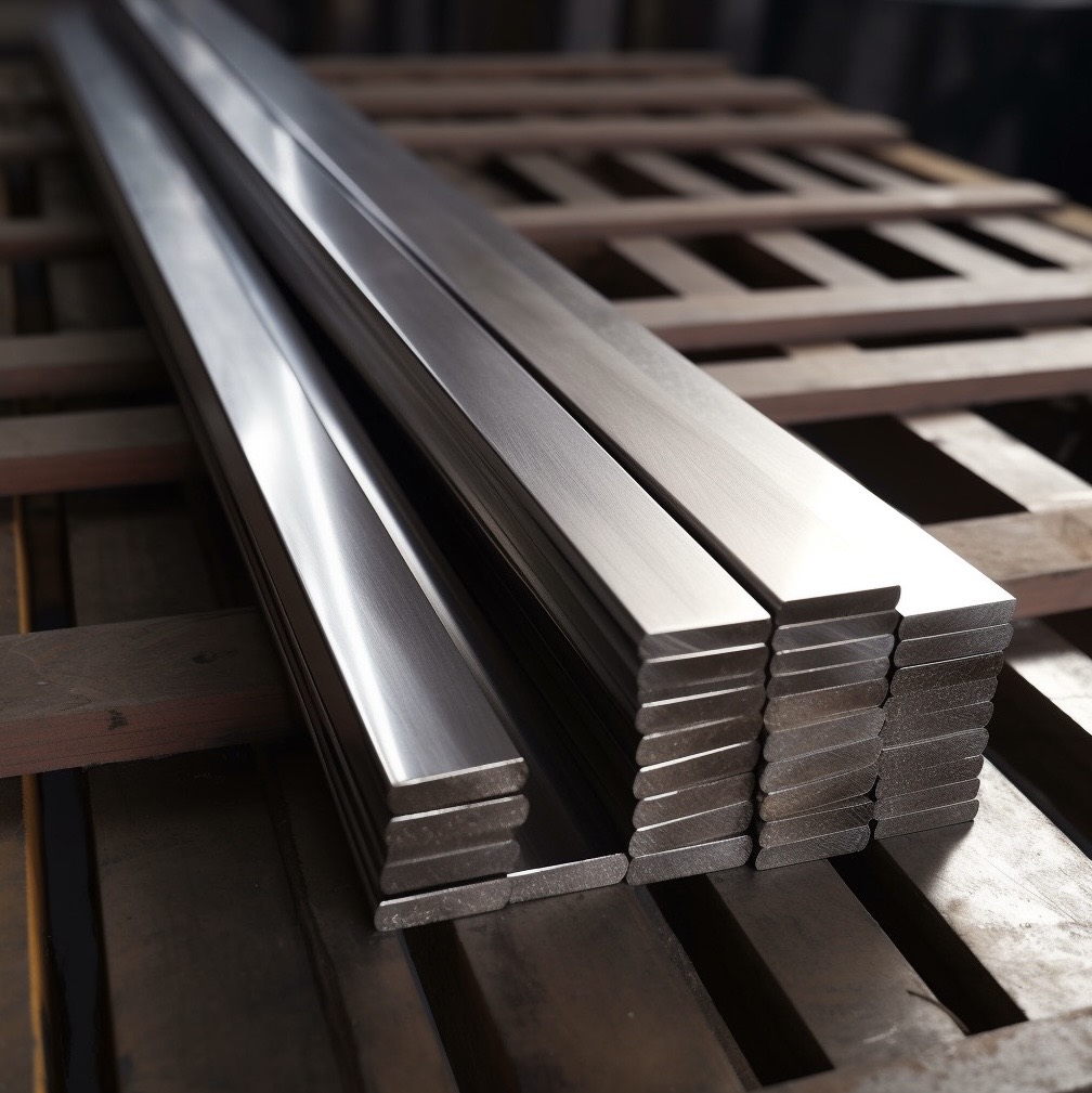 Bundle of stainless steel flat bars