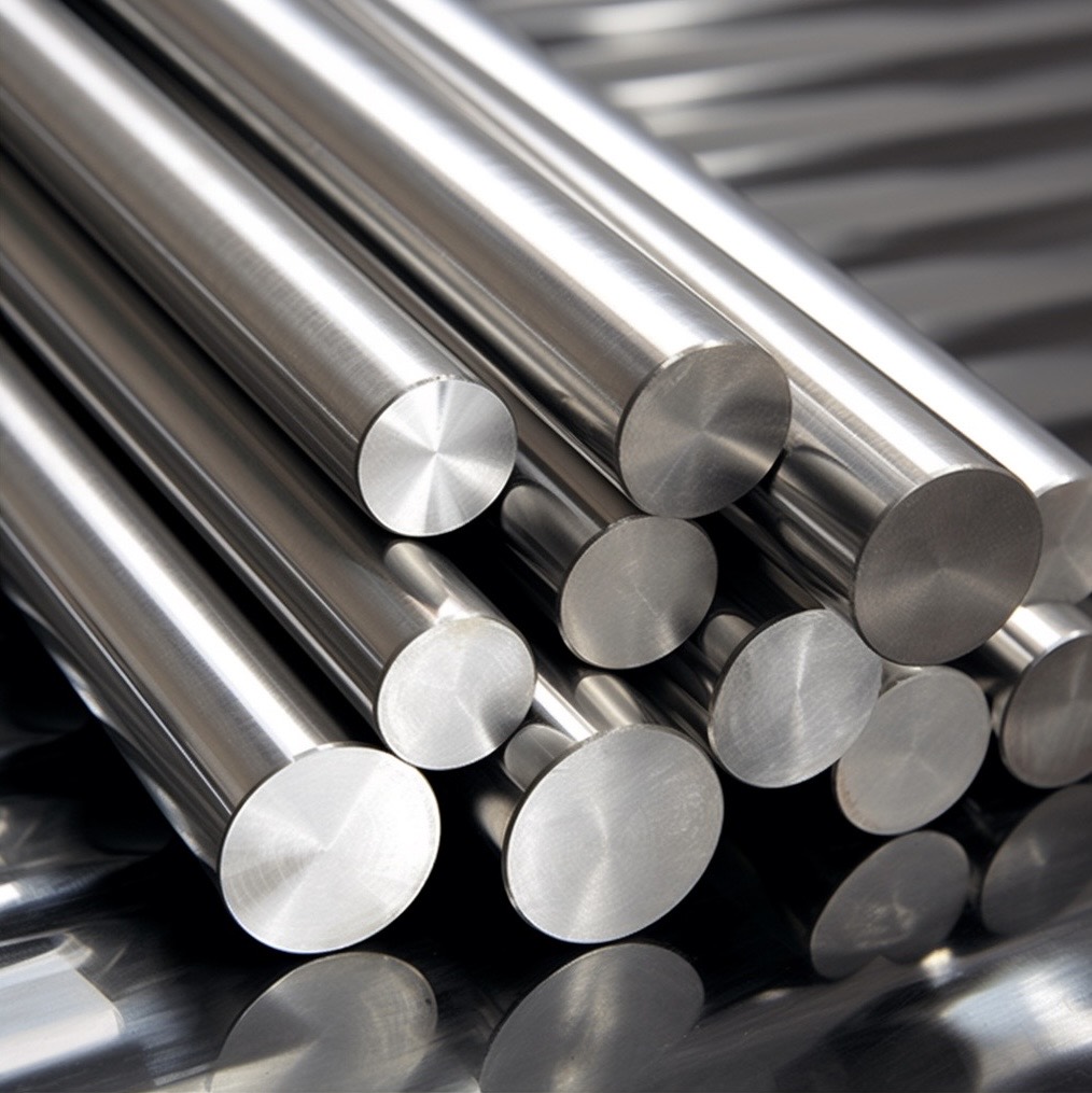 Polished stainless steel round bars