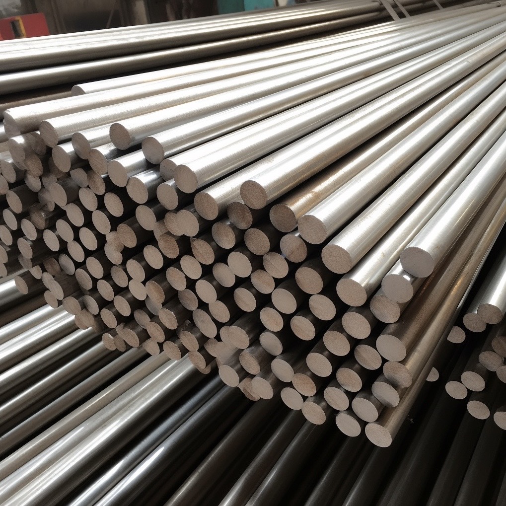 Bundle of stainless steel round bars